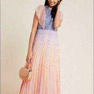 Anthropologie Embroidered Maxi Dress
